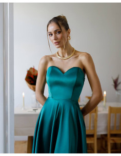 Rochie midi din satin