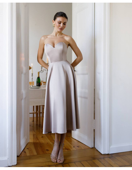 Rochie midi din satin