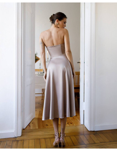 Rochie midi din satin