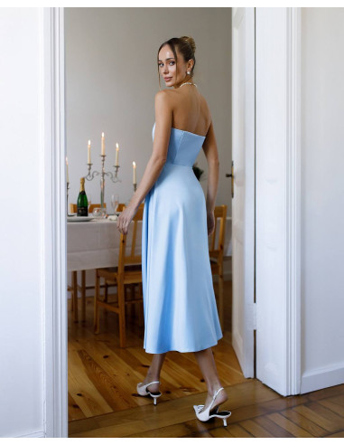 Rochie midi din satin