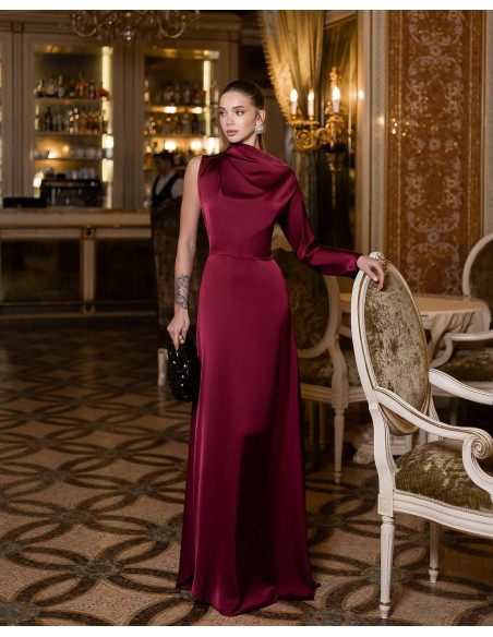 Rochie maxi din satin