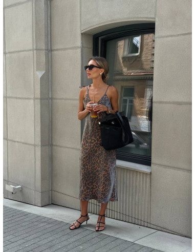 Rochie tip slip din satin fin