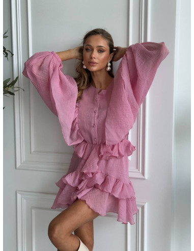 Rochie romantica din material ușor