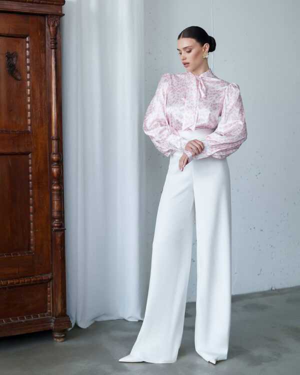 Pantaloni cu top plisat